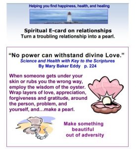 Relationships by Beverly Goldsmith Christian Science practitioner and teacher